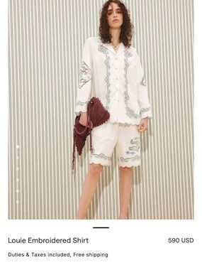 ALÉMAIS louie embroidered shirt